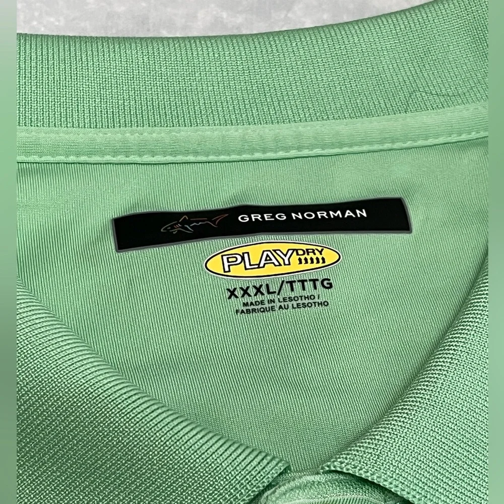 Greg Norman Collection Light Green Polo Shirt, play dry, men’s size XXXL - Picture 8 of 11